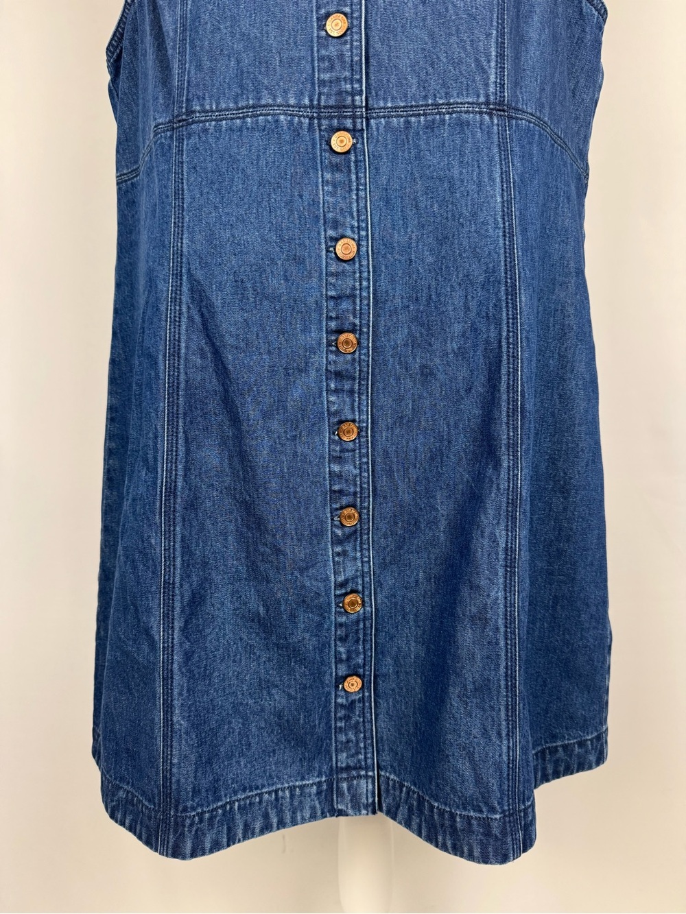 GAP Heritage Blue Denim Mini Dress Sleeveless Sheath Dress Size XL Classic - Picture 5 of 9